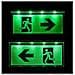 Emergenza Percorso Di Uscita Di Illuminazione Di Fuga Con Freccia Verso Il Basso - Foto miniatura 1