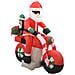 Babbo Natale Gonfiabile Sulla Moto Led Ip44 160 Cm - Foto miniatura 1