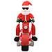 Babbo Natale Gonfiabile Sulla Moto Led Ip44 160 Cm - Foto miniatura 3