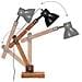 Lampada Da Scrivania Industriale Nera Rotonda 58x18x90 Cm E27 - Foto miniatura 10