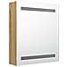 Armadietto Bagno con Specchio e LED Rovere 50x14x60 cm - Foto miniatura 2