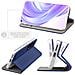 Cover Per Xiaomi Mi 11 Lite E Mi 11 Lite 5g, Blu Scuro - Custodia A Libro Flip Smart Magnetica Con Appoggio E Porta Carte - Foto miniatura 5