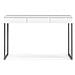Scrivania Lineare A Tre Cassetti, Colore Bianco Lucido, Cm 125 X 76 X 51 - Foto miniatura 2