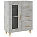 Credenza Grigio Cemento 69,5x34x90 Cm In Legno Multistrato - Foto miniatura 2