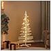 Albero Di Natale Decorativo In Legno 120 Cm Legno Massello Pino - Foto miniatura 1