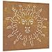 Decorazione Muro Da Giardino 55x55 Cm Sole In Acciaio Corten - Foto miniatura 2