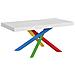 Tavolo Allungabile 90x180/284 Cm Volantis Telaio Gambe 4 Colori (b) - Bianco Frassino - Foto miniatura 5