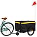 Rimorchio Da Bici Nero E Giallo 30 Kg In Ferro - Foto miniatura 3