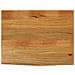 Piano Tavolo Bordi Vivi 80x60x2,5 Cm In Legno Massello Di Mango - Foto miniatura 1