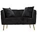 Divanetto Bucarest Nero Cm 127x74x71 - Foto miniatura 2