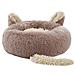 Morbido Letto In Peluche Per Animali Domestici 20 X 50 Cm Beige - Foto miniatura 3