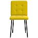 Sedie Da Pranzo 6 Pz Gialle In Velluto - Foto miniatura 3