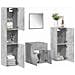 Set Mobili Da Bagno 4 Pz Grigio Cemento In Legno Multistrato - Foto miniatura 1