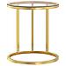 Tavolino Oro E Trasparente 45 Cm In Vetro Temperato - Foto miniatura 1