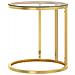 Tavolino Oro E Trasparente 45 Cm In Vetro Temperato - Foto miniatura 2