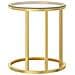 Tavolino Oro E Trasparente 45 Cm In Vetro Temperato - Foto miniatura 3