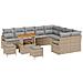 Set di divani da giardino  12 pezzi con cuscini beige polyrattan acacia, Set da pranzo da giardino  3 pezzi con cuscini beige polyrattan acacia, Divano da giardino a 2 posti  con cuscini beige polyrattan - Foto miniatura 1
