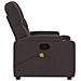 Poltrona Massaggiante Reclinabile Marrone Scuro in Tessuto - Foto miniatura 8