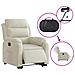 Poltrona Alzapersona Reclinabile Elettrica Crema in Velluto - Foto miniatura 6