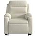 Poltrona Alzapersona Reclinabile Elettrica Crema in Velluto - Foto miniatura 9