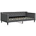 Divano Letto Estraibile Materassi Grigio Scuro 90x190cm Tessuto - Foto miniatura 4