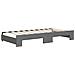Divano Letto Estraibile Materassi Grigio Scuro 90x190cm Tessuto - Foto miniatura 5