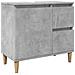 Set Mobili da Bagno 3 pz Grigio Cemento in Legno Multistrato - Foto miniatura 8