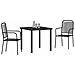 Set da Pranzo per Giardino 3 pcs Nero - Foto miniatura 3