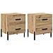 Armadio da Notte 2 pcs rovere artigianale 40 x 35 x 47,5 cm - Foto miniatura 1
