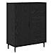 Credenza 2 pcs Rovere Nero Legno Stratificato e Vetro - Foto miniatura 6