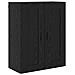 Credenza 2 pcs Rovere Nero Legno Stratificato e Vetro - Foto miniatura 7