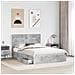 Letto con Contenitore con testiera Grigio cemento 150 x 200 cm - Foto miniatura 3