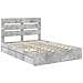 Letto con Contenitore con testiera Grigio cemento 150 x 200 cm - Foto miniatura 4