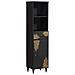 Set di Armadi da Bagno 3 pcs Nero Legno di mango massello - Foto miniatura 5