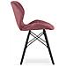 Sedia in velluto WAKO - Rosa scuro moderno con gambe nere x2 - Foto miniatura 6