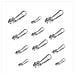 Set Di 12 Cursori Per Cerniere In Nylon Resistenti #3 #5 #8 #10, Sostituzione Del Tirazip In Metallo Silver - Foto miniatura 3