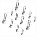 Set Di 12 Cursori Per Cerniere In Nylon Resistenti #3 #5 #8 #10, Sostituzione Del Tirazip In Metallo Silver - Foto miniatura 4