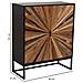 Credenza In Legno E Metallo A 2 Ante Marrone 80x37x101 - Foto miniatura 3