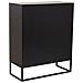 Credenza In Legno E Metallo A 2 Ante Marrone 80x37x101 - Foto miniatura 4