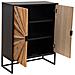 Credenza In Legno E Metallo A 2 Ante Marrone 80x37x101 - Foto miniatura 5
