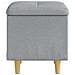 Pouf con Storage Grigio chiaro 40 x 40 x 45 cm Tessuto - Foto miniatura 5