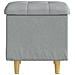 Pouf con Storage Grigio chiaro 40 x 40 x 45 cm Tessuto - Foto miniatura 6