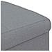 Pouf con Storage Grigio chiaro 40 x 40 x 45 cm Tessuto - Foto miniatura 7