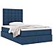 Letto con contenitore e materasso Blu 120 x 190 cm Tessuto - Foto miniatura 3