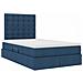 Letto con contenitore e materasso Blu 120 x 190 cm Tessuto - Foto miniatura 5