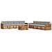 Set di divani da esterno 9 pcs Grigio Naturale e Chiaro - Foto miniatura 1