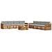 Set di divani da esterno 9 pcs Grigio Naturale e Chiaro - Foto miniatura 3