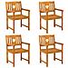 Panchina da esterno 4 pcs Naturale 56 x 55,5 x 90 cm - Foto miniatura 1