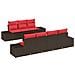 Set Divano da Giardino con cuscino 8 pcs Marrone polyrattan - Foto miniatura 1