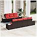 Set Divano da Giardino con cuscino 8 pcs Marrone polyrattan - Foto miniatura 2